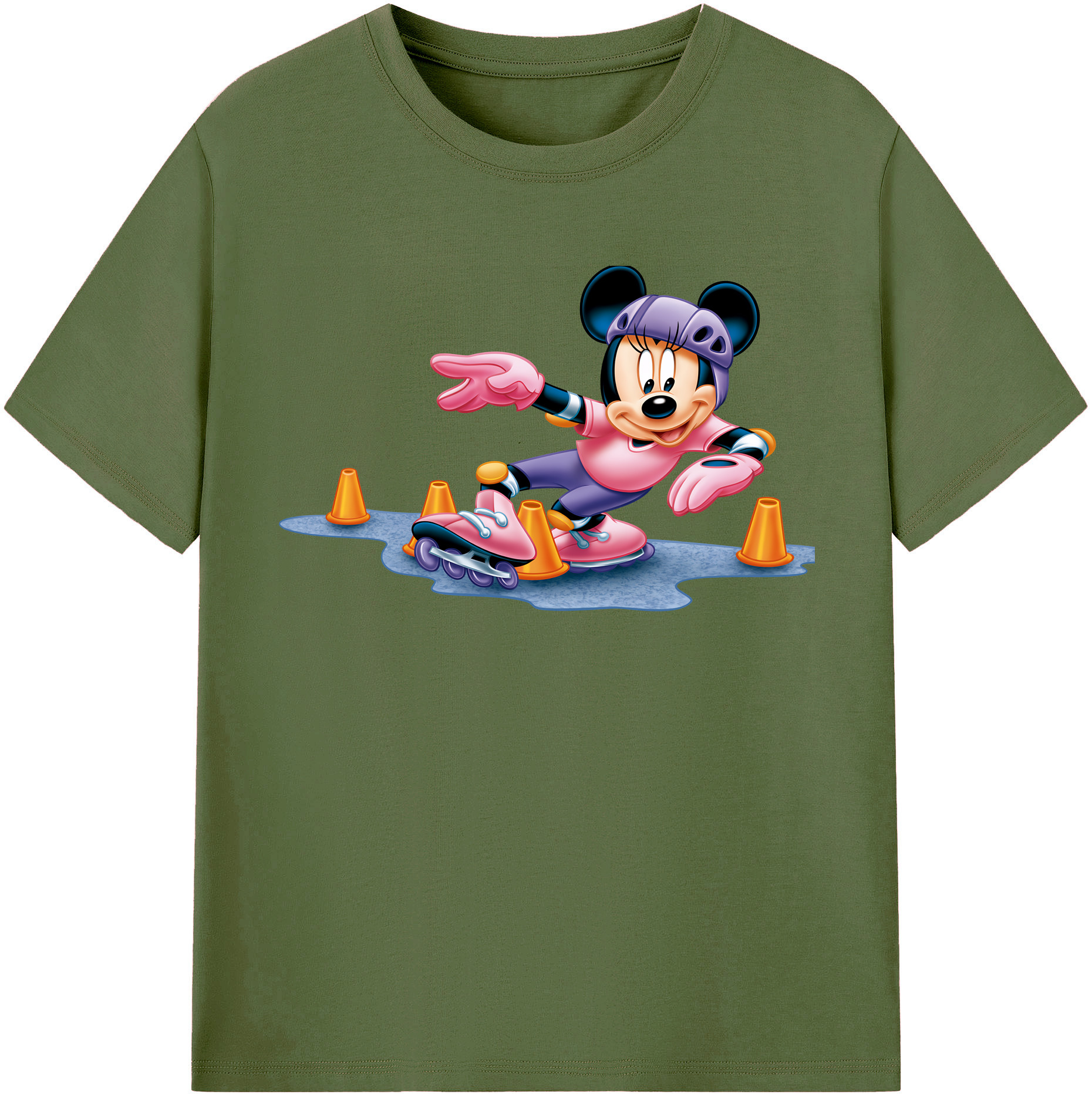 （画像用） ミッキーマウス Mickey Mouse 綿100％半袖Tシャツ（フロントプリント）